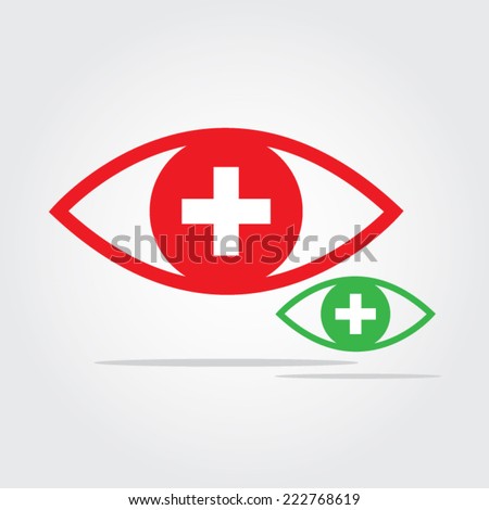 Eye icons - healthcare and medical flat icon. Vector illustration eps10.