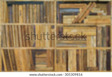 Abstract blurred background :  The art, book shelf.