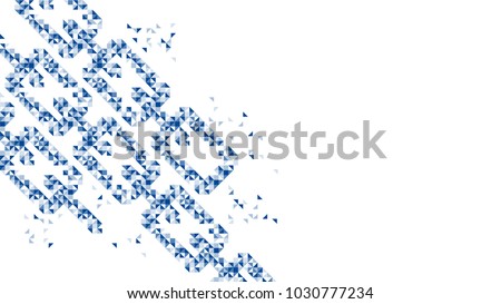 Abstract geometric pattern Chain shape design  dark blue color illustration isolated on white background with copy space, vector eps 10