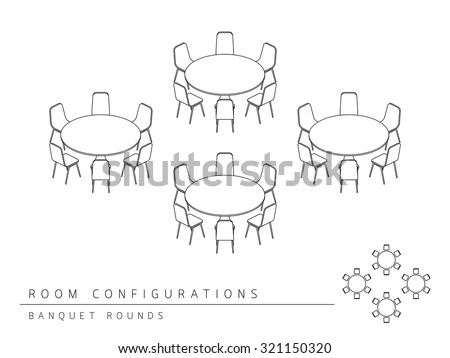 Meeting Room Setup Layout Configuration Banquet Rounds Style ...