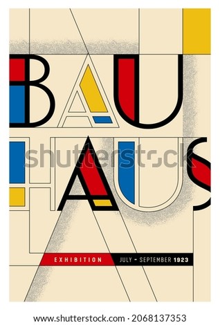 Original Poster Made in the Bauhaus Style. Vector EPS 10.