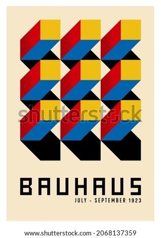 Original Poster Made in the Bauhaus Style. Vector EPS 10.
