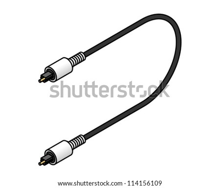 An AV (audio-video) cable. Optical audio.