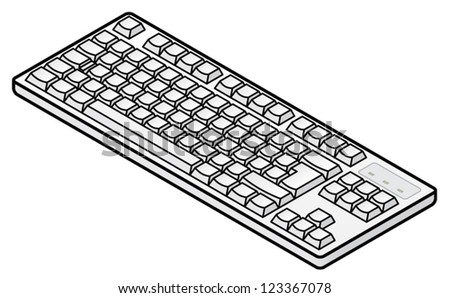 A White Plain Unlabelled Classic-Style Compact Keyboard - European ...