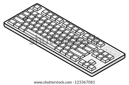 A White Plain Unlabelled Classic-Style Compact Keyboard - Us Layout. No ...