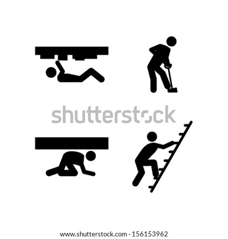 People icons: manual work postures.