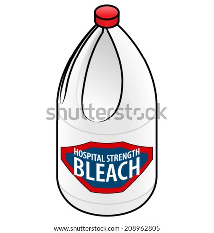 A large bottle of hospital strength bleach.