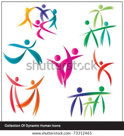 Figures In Motion. Vector Icons, Symbols, Design Elements. - 73312465 ...