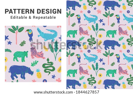 Pattern design background. Repeating cute print for textile or other design usages. Сток-фото © 