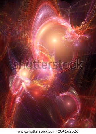 Ripples in hyperspace: Vibrant abstract illustration for topics such as physics, astronomy and technology
