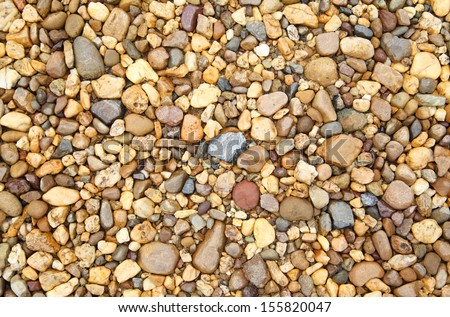 Crushed granite and pebble gravel texture