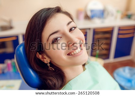 Woman waiting for a dental exam