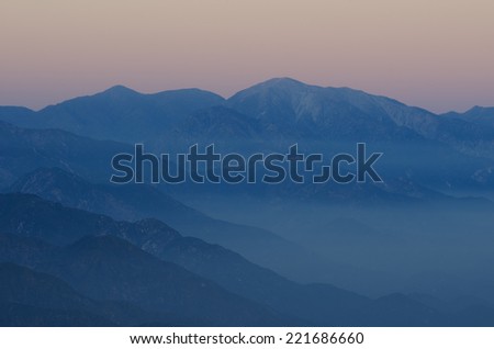 Nature background: San Gabriel Mountains in Southern California.
