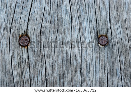 Both of the nail in wood for background