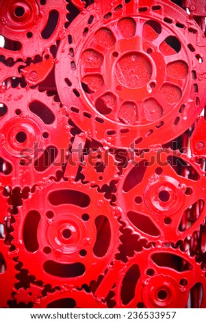 Abstract red gear background for graphic designer