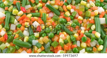 Mix Vegetable Background Pea, Corn, Carrot And Green Bean Stock Photo ...