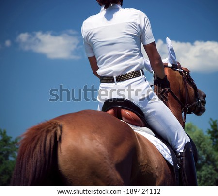 jockey on horse vintage retro style