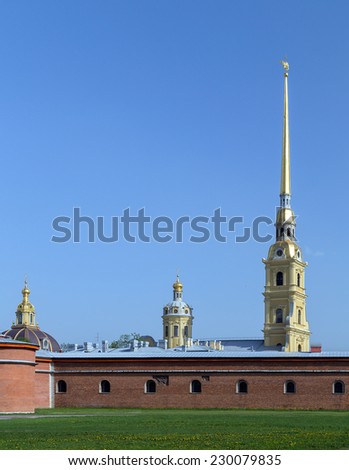 St. Peter and Pavel cathedral in the Peter and Paul Fortress in St.- Petersburg Russia