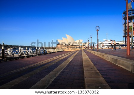 SYDNEY, NSW/AUSTRALIA-APRIL 27 : Opera house is the landmark of Sydney city and Australia locate in Sydney harbour on April 27, 2010.
