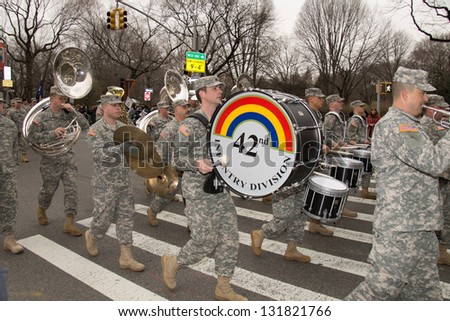 NEW YORK, NY - MARCH 17: 251st annual St. Patrick\'s Day parade on the March 17, 2012 in New York, United States.
