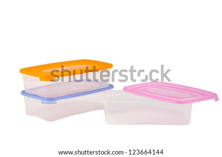 Plastic ware isolated on white background