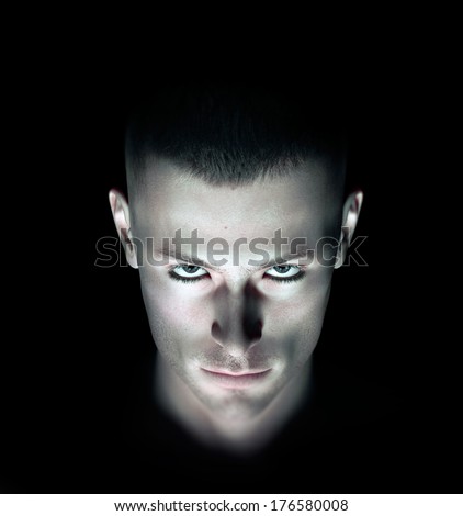 An Intense Stare From The Dark. Stock Photo 176580008 : Shutterstock