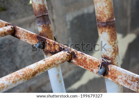 rusty metal tube