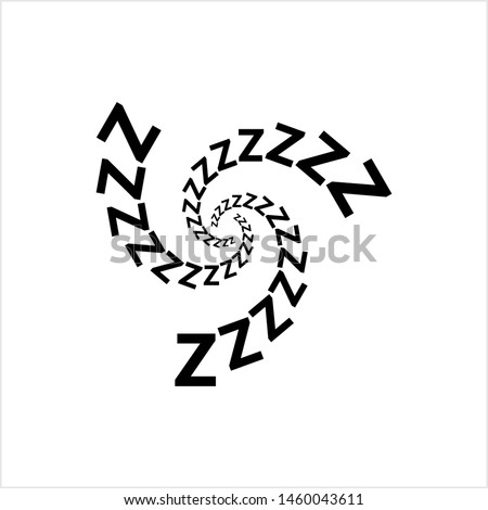 Sleep Zzz Icon, Sleep Zzz Sign Vector Art Illustration