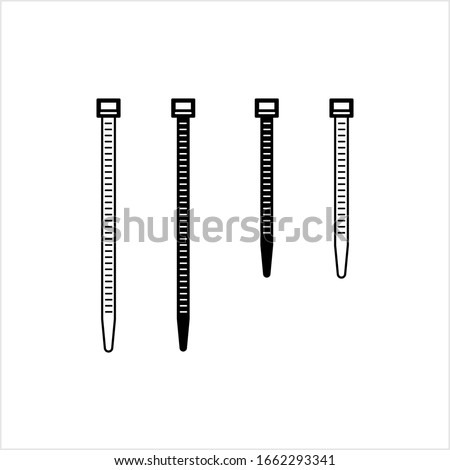 Cable Tie Icon, Hose Tie, Zip Tie Icon Vector Art Illustration