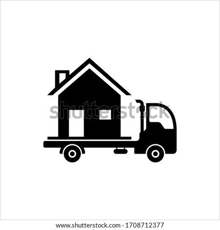 Moving Home Icon, Home Logistic Packer, Mover Vector Art Illustration