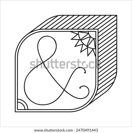 Ampersand Icon Monoline, , Alphabet Ampersand Symbol, And, Alphabet, Character, Letter Vector Art Illustration