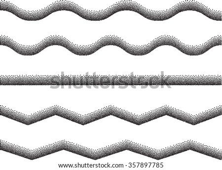 Lines Mix Stipple Effect Vector Illustration