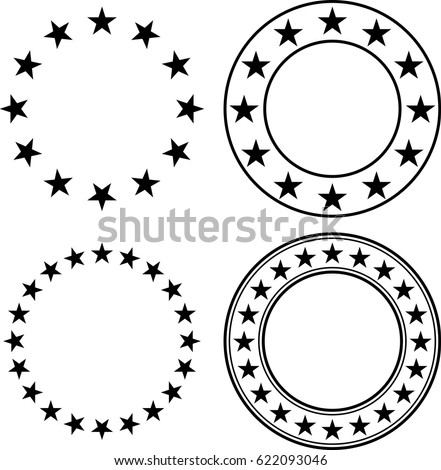 Stars In Circle Vector Illustration