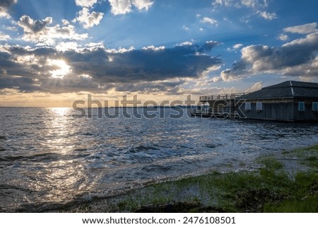 Similar – Image, Stock Photo Boat jetty or bathing jetty made of beautiful old wood in the summer sunshine at the Alpsee in Schwangau near Füssen in the Allgäu in the Free State of Bavaria