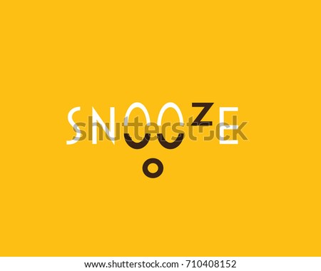 'SNOOZE' word writing logo concept t-shirt 