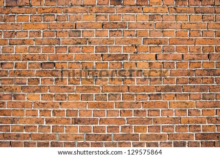 simple Wall of many small brown bricks