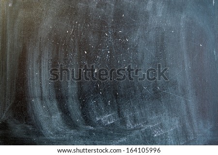 Writing board with chalk at school
