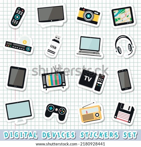 Digital device, tv and media stickers set