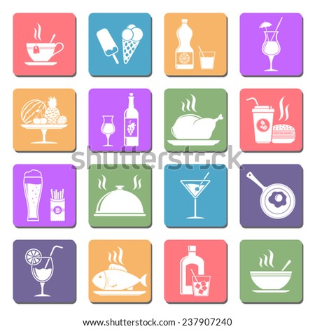 Food & drink flat icons