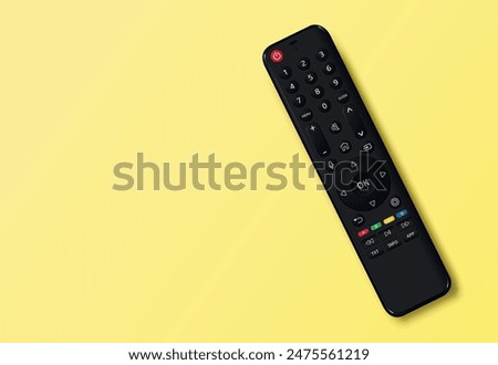 Modern smart TV remote control