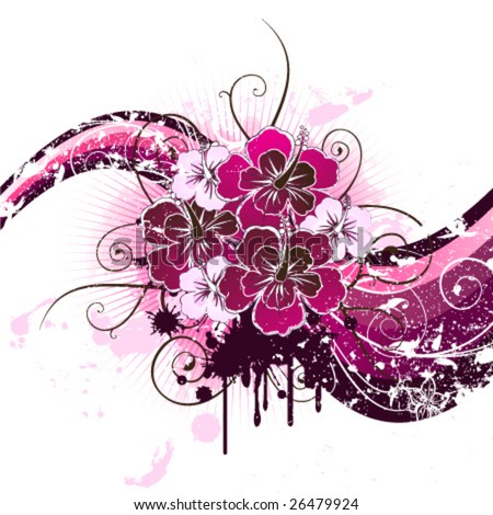 Pink flower design