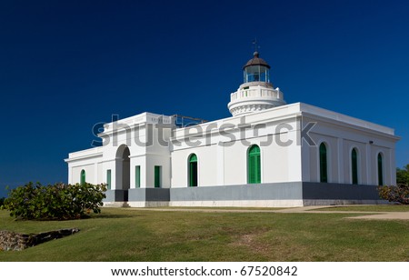 Cape San Juan lighthouse on north east corner of Puerto Rico near San Juan