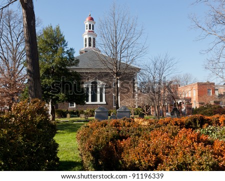 ALEXANDRIA, VA - DECEMBER 19: Christ Church in Alexandria on December 19, 2011. The Church was founded in 1767 and George Washington worshiped there