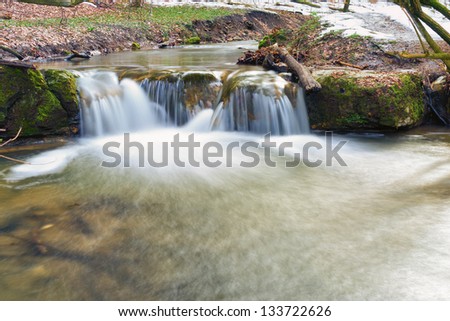 Spring is coming 1/This mini waterfall was photographed in a place named Obanya. It is a nature reserve in Hungary, the county of Baranya, Mecsek mountain.