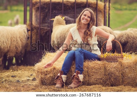 Farm life / Vintage style photo with custom white balance, color filters, soft focus