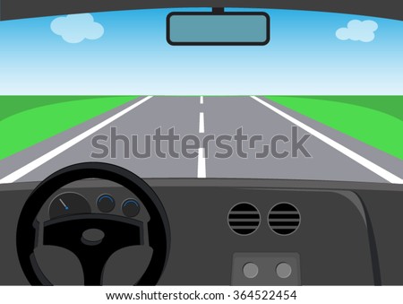 drive view of car on the road