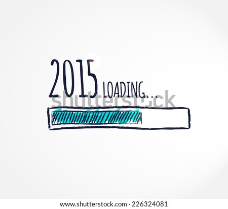 2015 loading. Progress bar design. Vector illustration. 