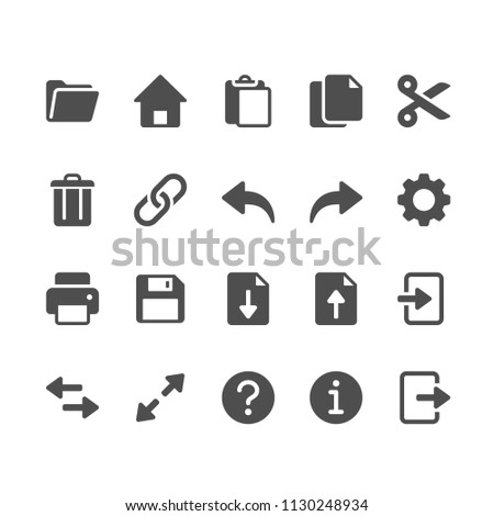 Application toolbar glyph icons