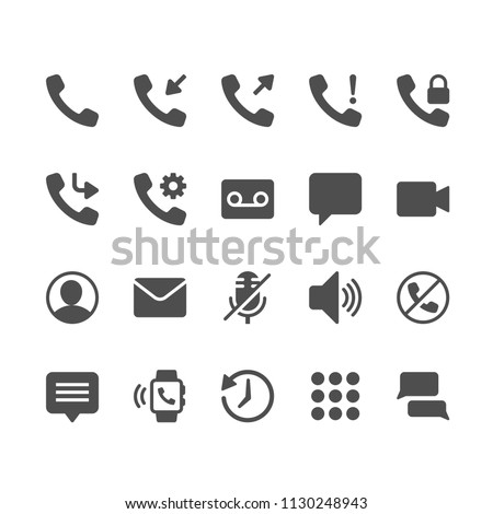 Telephone glyph icons