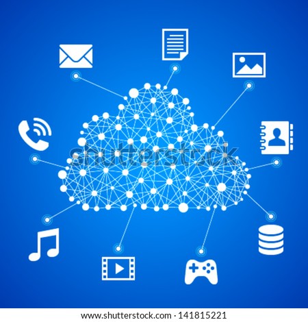 Vector illustration of cloud computing